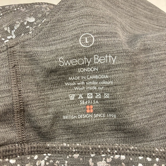 Sweaty Betty Goddess Bra, gray & silver scatter foil, L - Picture 3 of 6
